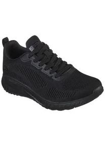 Sneaker Skechers "BOBS SQUAD CHAOS - FACE OFF" Gr. 36, schwarz Damen Schuhe Maschinenwäsche, G-Weite, Freizeitschuh, Halbschuh, Schnürschuh