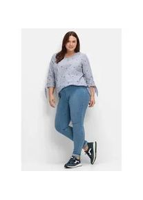 Jeansjeggings sheego "Große Größen" Gr. 44, Normalgrößen, blau (blau denim) Damen Jeans Power-Stretch-Qualität