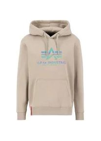 Hoodie Alpha Industries "Alpha Industries Men - Hoodies Basic Rainbow Ref. Print" Gr. 2XL, beige (vintage sand) Herren Sweatshirts