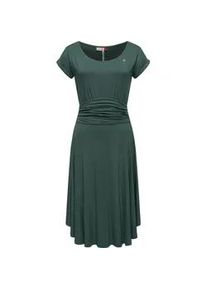 Sommerkleid Ragwear "Ivone Solid" Gr. S (36), Normalgrößen, grün (dunkelgrün) Damen Kleider leichtes Jersey-Kleid in melierter Optik