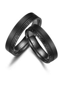 Verlobungsring MARRYA "BLACK TITANIUM by MARRYA" Fingerringe Gr. 54, Titan, schwarz (damen ring, schwarz) Damen