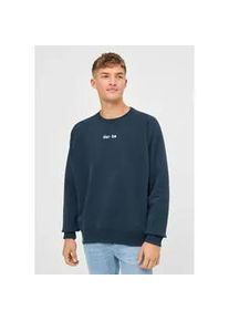 Sweatshirt Derbe "Derbe Bedeutung" Gr. 3XL, blau (navy) Herren Sweatshirts Rückenprint, Nachhaltig, Organic Cotton