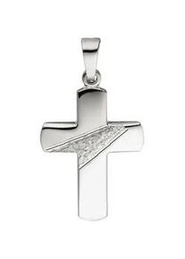 Kreuz-Anhänger Jobo "Anhänger Kreuz" Schmuckanhänger Gr. Silber 925 (Sterlingsilber), silberfarben (silber 925) Damen 925 Silber