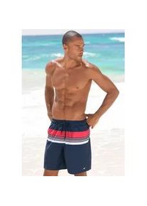 Badeshorts Kangaroos Gr. XL (54/56), N-Gr, blau (marine-rot) Herren Badehosen mit Streifen