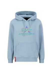 Hoodie Alpha Industries "Alpha Industries Men - Hoodies Basic Rainbow Ref. Print" Gr. 3XL, bunt (graublau) Herren Sweatshirts