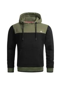 Kapuzenpullover Alessandro Salvarini "ASLerio" Gr. XXL, grün (schwarz, olive) Herren Pullover Hoodie Sweatshirt mit großer Kapuze, Kapuze