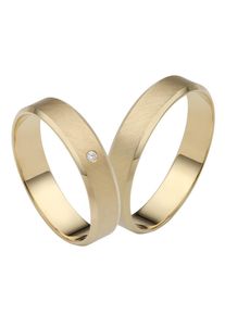 Firetti Trauring "Schmuck Geschenk Gold 750 Hochzeit Ehering "LIEBE"", 58, ohne Brillant, Gelbgold 585, 4,5mm, gold, Gelbgold 585, Fingerringe, Made