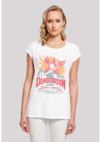 F4NT4STIC Damen T-Shirt "Stranger Things Demogorgon Poster", weiß, casual, Gr. XS, Obermaterial: 100% Baumwolle, Shirts, Premium Qualität