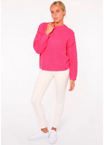 Zwillingsherz Damen Strickpullover ""Stitching"", pink, modisch, Gr. S, Strick, Obermaterial: 70% Polyacryl, 30% Wolle, Pullover, mit