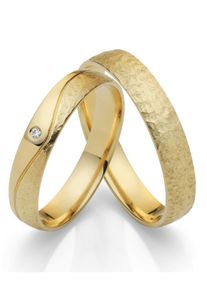 Firetti Trauring "Schmuck Geschenk Gold 750 Hochzeit Ehering "LIEBE"", 70, ohne Brillant, Gelbgold 375, 4mm, gold, Gelbgold 375, Fingerringe, Made in