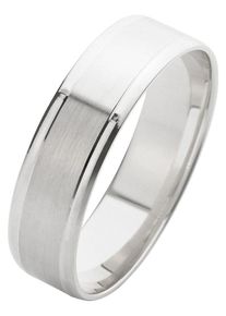 Firetti Trauring "Schmuck Geschenk Gold 375 Hochzeit Ehering Trauring "LIEBE"", 20, ohne Brillanten, Weißgold 375, 6mm, weiß, Weißgold 375,