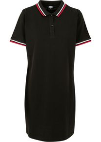 Urban Classics Damen Shirtkleid "Urban Classics Damen Ladies Polo Dress", schwarz, klassisch, Gr. S, unifarben, 100% Baumwolle, Kleider