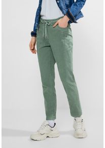 Cecil Damen Jogger Pants, grün, casual, Gr. XXL, unifarben, Web, 68% Baumwolle, 27% Polyester, 5% Elasthan, Hosen, Middle Waist