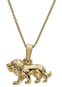 Firetti Damen Ketten-Anhänger "Schmuck Geschenk Gold 333 Halsschmuck Anhänger für Halskette Löwe", M, Gelbgold 333, 1,6 g, gold, Gelbgold 333,