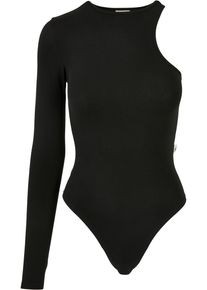 Urban Classics Damen Body "Urban Classics Damen Ladies Organic Stretch Asymmetric Body", schwarz, Gr. XL, 95% Baumwolle, 5% Elasthan, Bodies