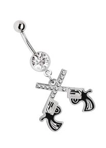 Adelia´s ADELIA ́S Damen Bauchnabelpiercing "Piercing Piercing Bauchnabelpiercing", transparent, modisch, Chirurgiestahl, Piercings, 316l Stahl Banane - klar