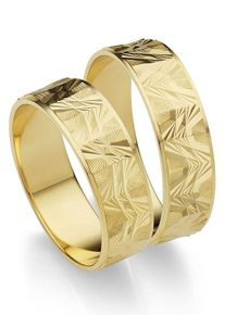 Firetti Trauring "Schmuck Geschenk Gold 375 Hochzeit Ehering "LIEBE"", 52, Gelbgold 585, 3,5mm, gold, Gelbgold 585, Fingerringe, Made in Germany