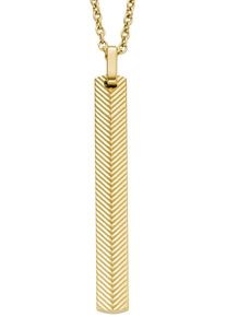Fossil Damen Kette mit Anhänger "HARLOW LINEAR, JF04564040, JF04609710", Edelstahl, L: 56cm B: 4,5mm, gold, Edelstahl, B:4,5mm, Halsketten