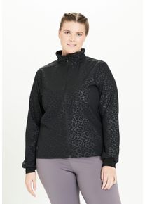 Q BY ENDURANCE Damen Laufjacke "SAULINA", schwarz, casual, Gr. 46, 87% Polyester, 13% Elasthan, Jacken, in großen Großen verfügbar