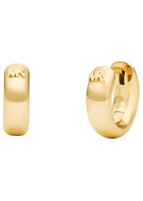 Michael Kors Damen Paar Creolen "PREMIUM, HUGGIE, MKC1599AA", Silber 925 (Sterlingsilber), gold, Silber 925 (Sterlingsilber), Ohrringe