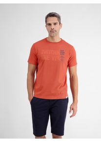 Lerros Herren T-Shirt "Lerros Herren T-Shirt mit Brust-Print", rot, Gr. 6XL, 100% Baumwolle, Shirts