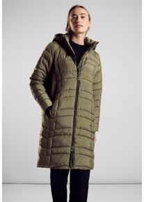 Street One Damen Steppmantel, grün, casual, Gr. 36, unifarben, Stoff, 100% Polyester, Mäntel, mit Kapuze