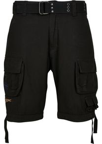 Brandit Herren Cargoshorts "Brandit Herren Savage Vintage Cargo Shorts", schwarz, Gr. XXL, 100% Baumwolle, Hosen
