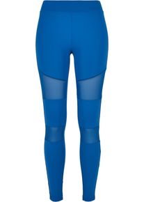 Urban Classics Damen Leggings "Urban Classics Damen Ladies Tech Mesh Leggings", blau, Gr. XS, unifarben, 80% Polyamid, 20% Elasthan, Hosen