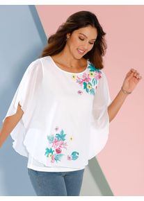 Classic Basics Damen Georgettebluse, pink, Gr. 50, geblümt, gemustert, 100% Polyester, Blusen