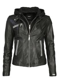 Maze Damen Lederjacke "Mico", rosa, Gr. XXL, Obermaterial: 100% Lammleder / Innenfutter: 100% Polyester / Kapuze: 55% Baumwolle, 45% Polyester, Jacken