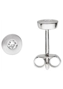Jobo Damen Paar Ohrstecker, Silber 925 (Sterlingsilber)-Diamanten, silber, Silber 925 (Sterlingsilber), Diamanten, Ohrringe, 925 Silber mit 2