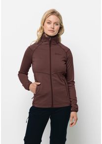 Jack Wolfskin Damen Fleecejacke "FORTBERG FZ W", braun, Gr. M, OBERSTOFF 100% POLYESTER FUTTER 100% POLYESTER, Jacken