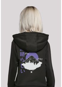F4NT4STIC Damen Kapuzenpullover "Mount Fuji", schwarz, casual, Gr. XS, Obermaterial: 65% Baumwolle, 35% Polyester, Pullover, Hoodie, Warm, Bequem