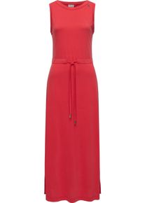 Ragwear Damen Jerseykleid "Giggi", rot, modisch, Gr. XL, Obermaterial: 68% Modal, 32% Polyester, Kleider, stylisches Shirtkleid mit Tailliengürtel
