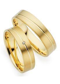 Phoenix PHÖNIX Trauring "Schmuck Geschenk Gold 333 Trauring Ehering LIEBE versch. Varianten", 51, 0,01 ct SI = kleine Einschlüsse mit Brillant, Gelbgold 333,