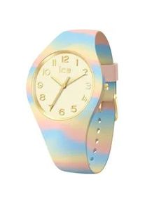 Ice Watch Quarzuhr ICE-WATCH "ICE tie and dye - Small 3H" Armbanduhren bunt (hellblau, rosa, gelb) Damen Armbanduhr, Damenuhr, Silikonarmband, analog