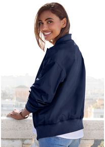 Damen Blouson, blau, casual, Gr. XS, French Connection, unifarben, Web, Obermaterial: 100% Polyester. Futter: 85% Polyester, 15% Baumwolle.