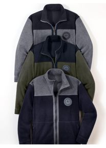 Catamaran Herren Fleecejacke, grün, Gr. 44, gemustert, mehrfarbig, meliert, 100% Polyester, Jacken