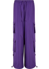 Urban Classics Damen Cargohose "Urban Classics Damen Ladies Ripstop Double Cargo Pants", lila, Gr. S, unifarben, 100% Polyester, Hosen