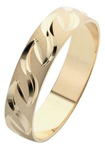 Firetti Trauring "Schmuck Geschenk Gold 375 Hochzeit Ehering "LIEBE"", 19, ohne Brillant, Gelbgold 375, 5mm, gold, Gelbgold 375, Fingerringe, Made in