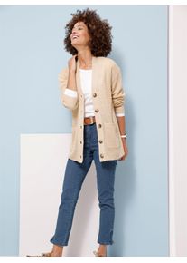 Classic Basics Damen Strickjacke, beige, Gr. 48, unifarben, 100% Polyacryl, Strickjacken