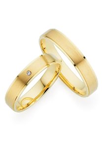 Phoenix PHÖNIX Trauring "Schmuck Geschenk Gold 333 Trauring Ehering LIEBE versch. Varianten", 57, 0,01 ct SI = kleine Einschlüsse mit Brillant, Gelbgold 333,