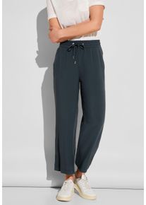 Street One Damen Culotte, grün, casual, Gr. 34, unifarben, Stoff, 100% Viskose, Hosen, Elastikbund mit Tunnelzug