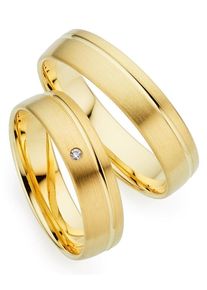 Phoenix PHÖNIX Trauring "Schmuck Geschenk Gold 333 Trauring Ehering LIEBE versch. Varianten", 64, 0,01 ct SI = kleine Einschlüsse mit Brillant, Gelbgold 333,