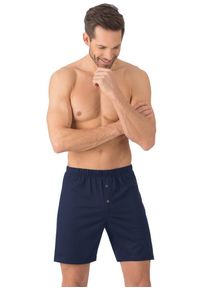 TRIGEMA Herren Boxershorts "TRIGEMA Boxershorts aus 100% Biobaumwolle", Gr. M, blau, 100% Baumwolle (Bio-Baumwolle kbA), Unterhosen
