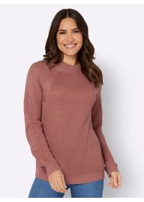 Classic Basics Damen Stehkragenpullover "Langarm-Pullover", rot, Gr. 46, unifarben, 100% Polyacryl, Pullover