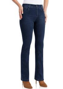 WONDERJEANS Damen Bootcut-Jeans, blau, casual, Gr. 42, Denim/Jeans, Obermaterial: 48% Polyester, 30% Baumwolle, 12% Viskose, 6% Lyocell, 4% Elasthan,