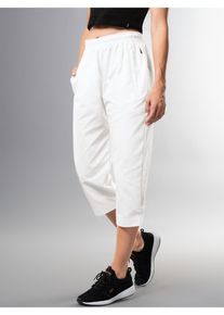 TRIGEMA Damen Jerseyhose "TRIGEMA 3/4 Freizeithose aus Baumwolle", weiß, Basic, Gr. S, 100% Baumwolle, Hosen