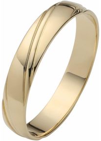 Firetti Trauring "Schmuck Geschenk Gold 375 Hochzeit Ehering "LIEBE"", 17,5, ohne Brillant, Gelbgold 375, 4mm, gold, Gelbgold 375, Fingerringe, Made