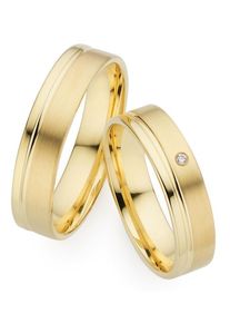 Phoenix PHÖNIX Trauring "Schmuck Geschenk Gold 333 Trauring Ehering LIEBE versch. Varianten", 55, 0,01 ct SI = kleine Einschlüsse mit Brillant, Gelbgold 333,
